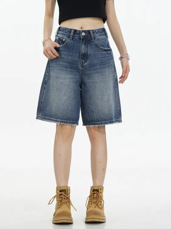 楚晗【XR11150】夏季新款设计感-五分裤牛仔短裤