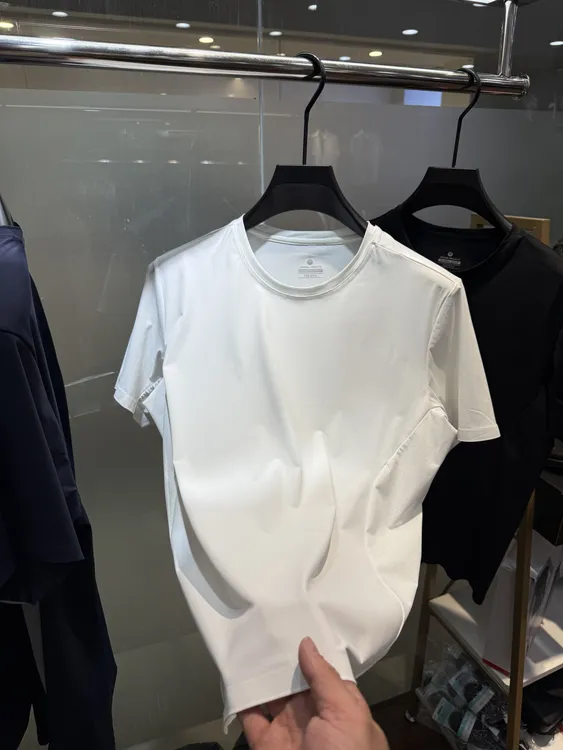 D系列男士夏季休闲半袖速干压胶工艺T恤时尚百搭春夏简约简约