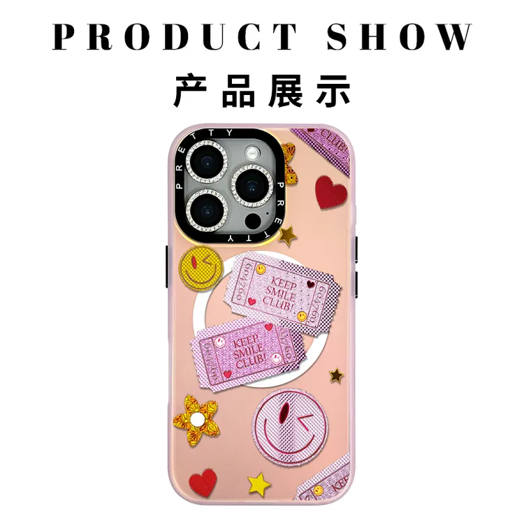 适用苹果iphone16promax 高级鎏金手机壳15/14/13自我关怀俱乐部