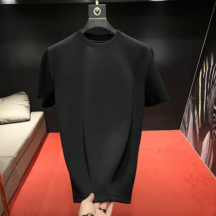 （潮）9909男士欧货净版加绒高品质黑色打底T恤