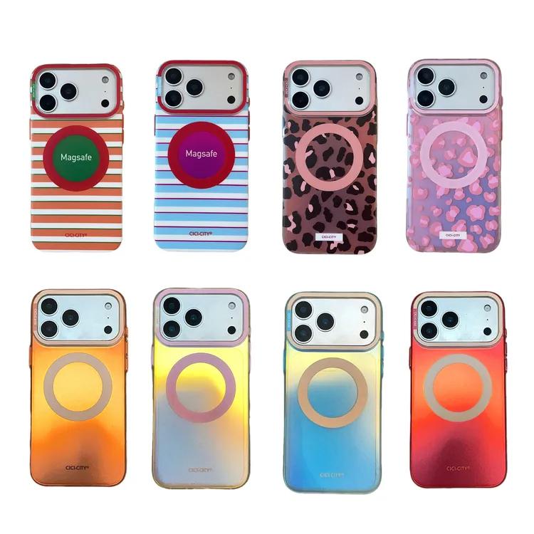 创意个性磁吸磨砂渐变简约手机壳适用于苹果17promax