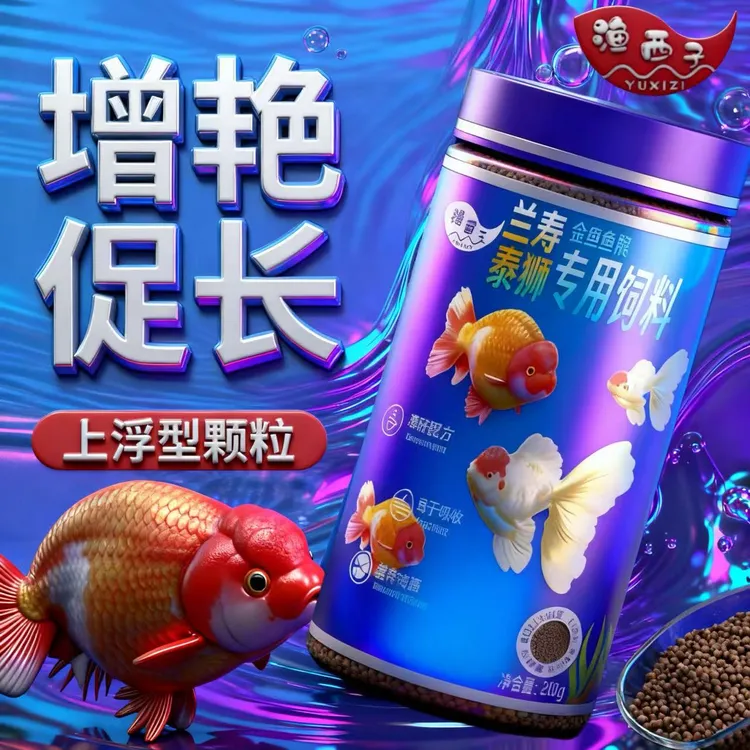 兰寿泰狮专用饲料小颗粒上浮草鱼狮子头锦鲤观赏鱼家用金鱼鱼粮
