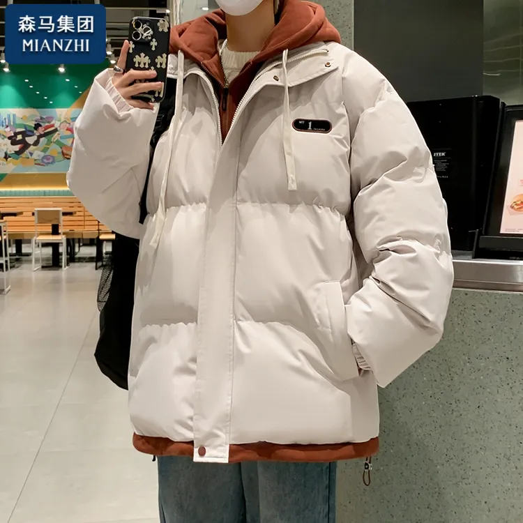 秋冬假两件棉衣外套新款加厚港风宽松男士冬季保暖潮牌棉服袄