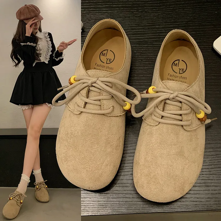 流光风爆款2025年新款森系复古勃肯鞋软底休闲内增高单鞋一脚蹬