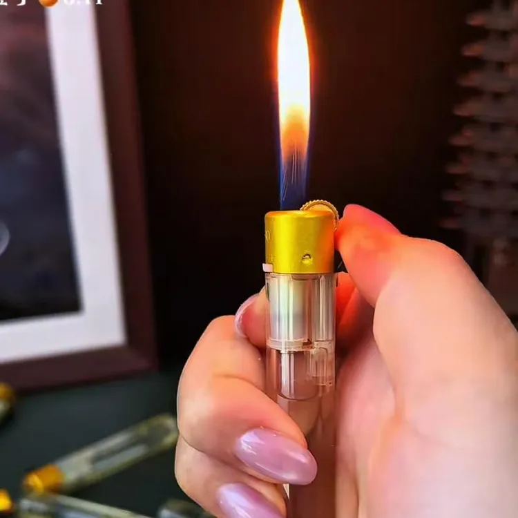 透明防爆时尚一次性明火打火机加厚超市包邮点火砂轮明火一体机