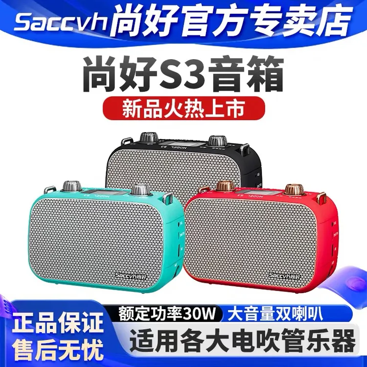S3迷你便携乐器小音箱蓝牙内录适用于电吹管二胡葫芦丝萨克斯
