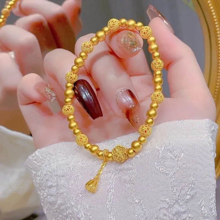 铜合金手链 藏蕴花福子手链女新中式莲蓬转运珠子手串