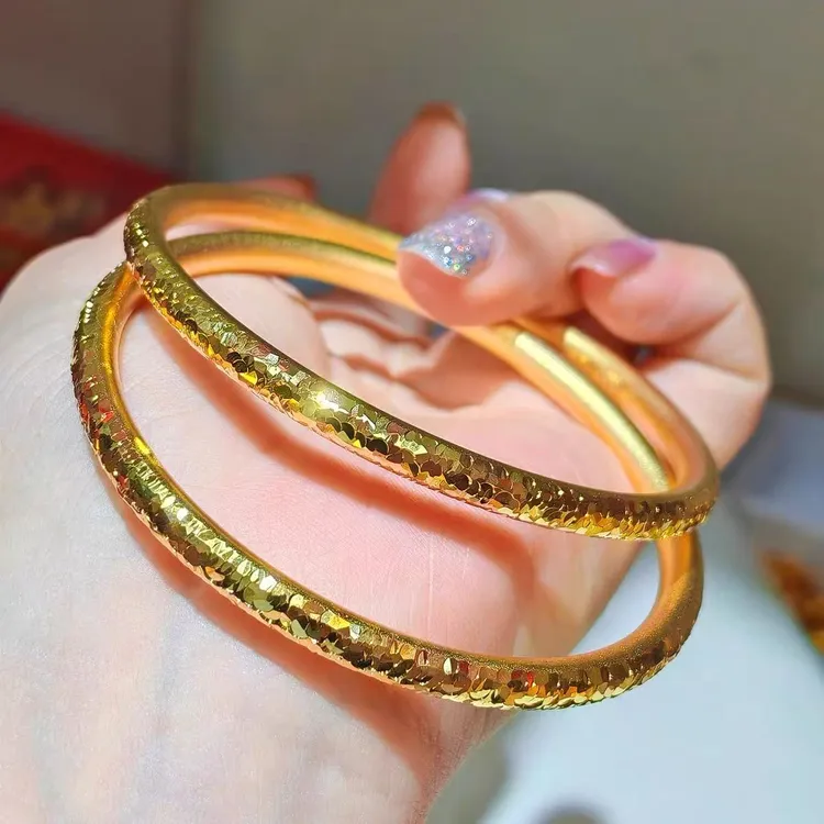 【秘境严选】国风潮流中式网红爆款古法碎碎冰手镯镯子不掉色爆闪