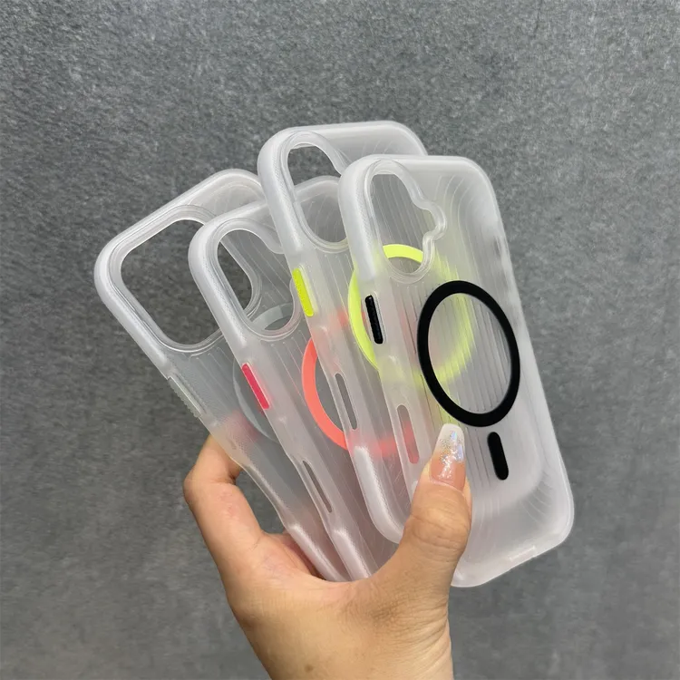 飞虎胜高级肤感磁吸瓦楞纹带挂绳适用iPhone17pro手机壳苹果16/15