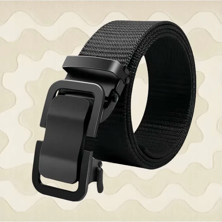 皮带男款爆款2025新款尼龙帆布腰带自动扣加长军训户外休闲裤时尚商品图