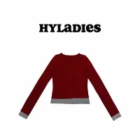 HYLADIESWEAR  『双拼打底』秋冬加厚ins风慵懒修身拼接假两件毛衣