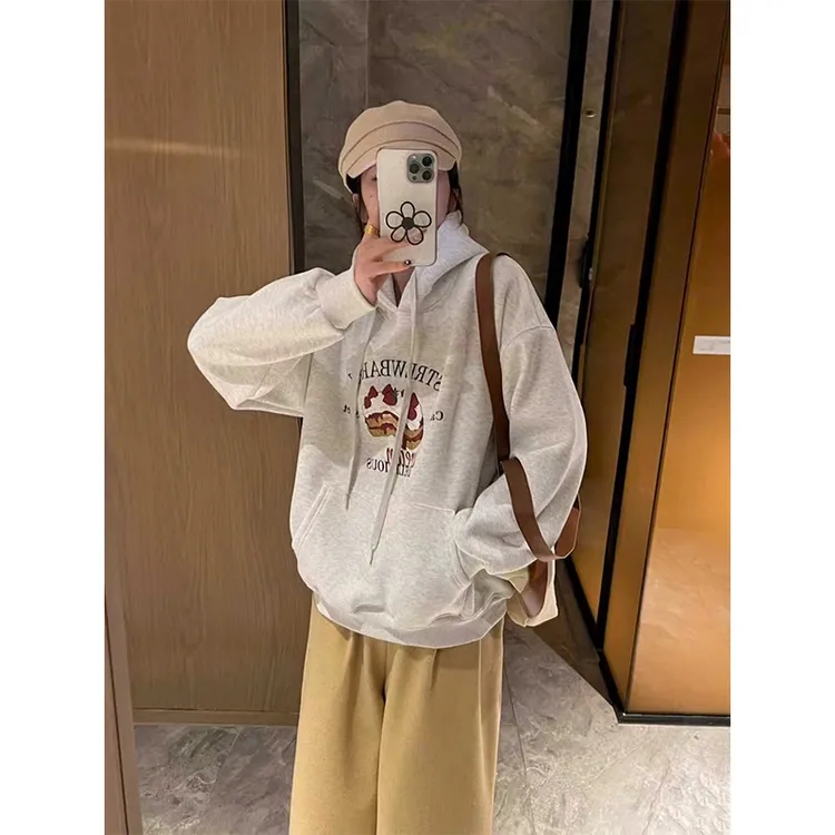 【丹姐家~蛋糕卫衣】加绒加厚！秋冬新款连帽卫衣外套女