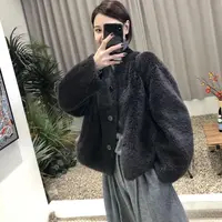 雾海旅人 慵懒风进口高密100绵羊毛短款大衣轻奢高级感外套时尚女