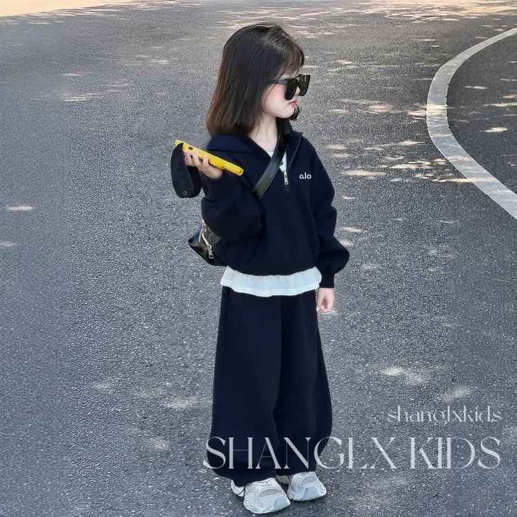 女童早秋穿搭一整套装卫衣裤子儿童2025新款秋装秋季童装女装洋气