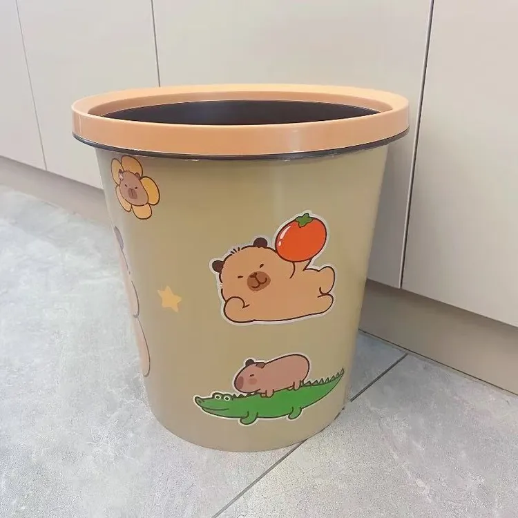 【拍一发二】大号卡皮巴压圈垃圾桶家用办公室大容量纸篓家用纸篓