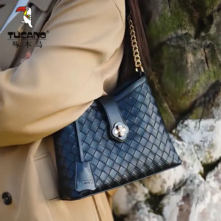 新款【现货】啄木鸟品牌真皮女包爆款2025正品时尚大容量单肩斜挎包