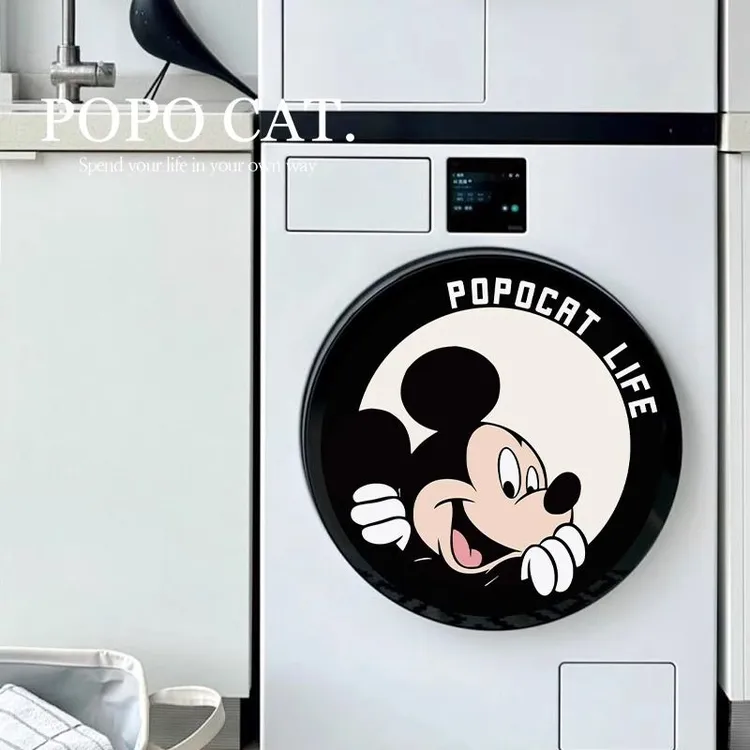 翘嘴鼠鼠滚筒洗衣机贴纸墙面遮丑装饰贴纸个性创意洗衣机装饰贴