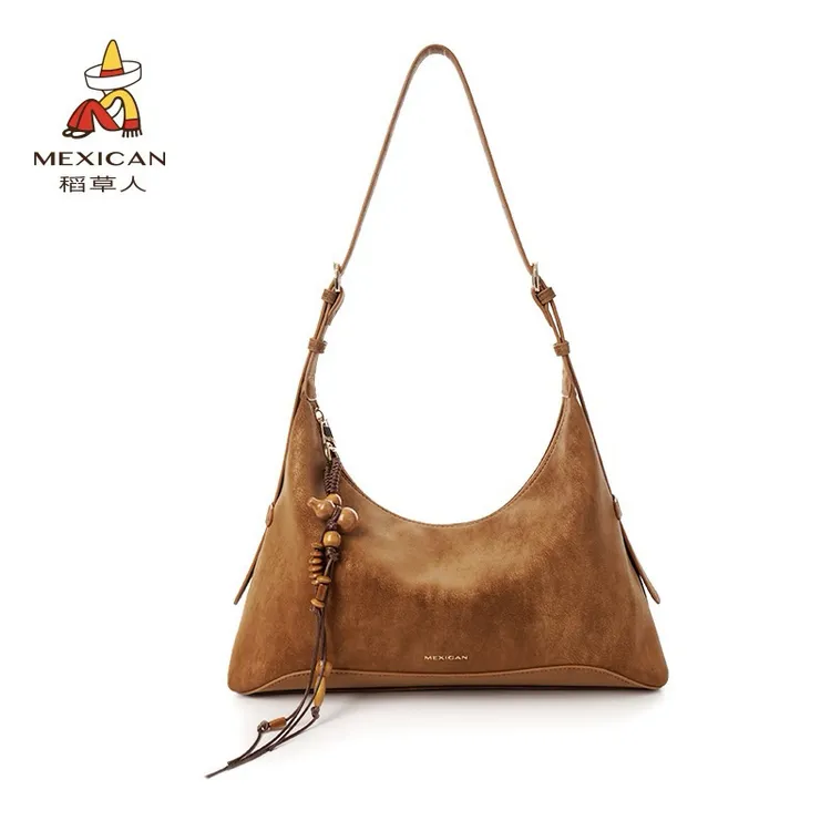 稻草人25秋季新款拉链小众设计时尚百搭休闲单肩斜挎包