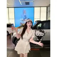 XD品991198【活力学院】设计感小众气质不规则显瘦高尔夫Polo裙