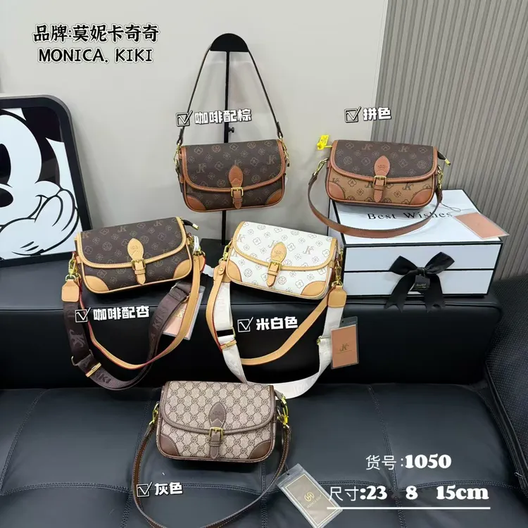 新款小众品牌单肩斜挎法棍包