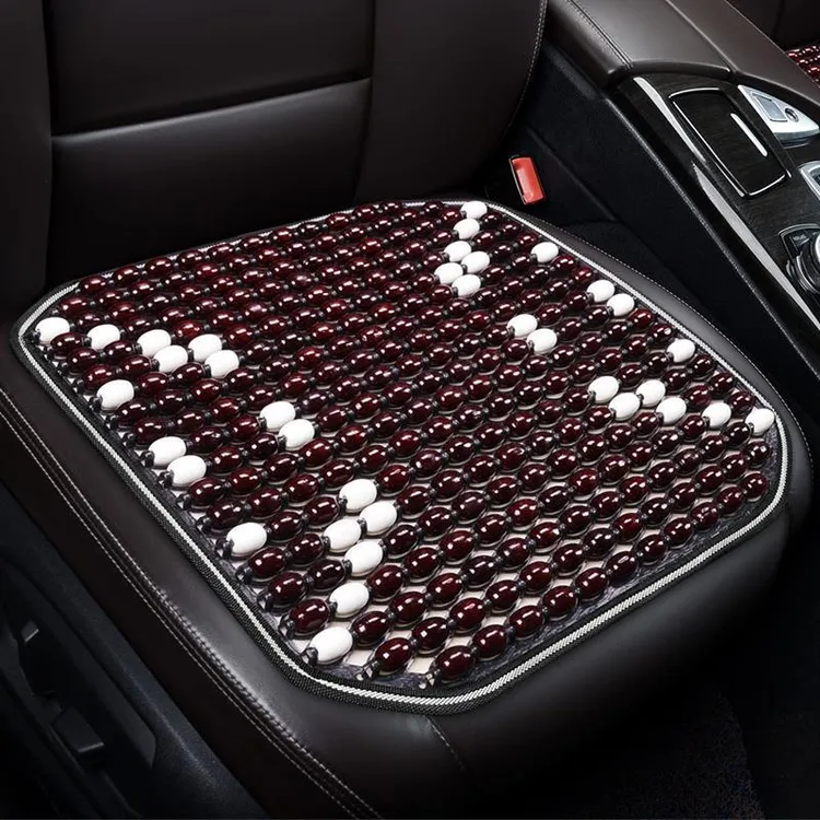 汽车后排坐垫夏季单片长条一体后排长座木珠座垫夏天三人座后座夏