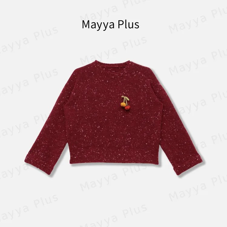 【心愿社】Mayya Plus麦芽定制气质显瘦流光风毛织上衣32537565