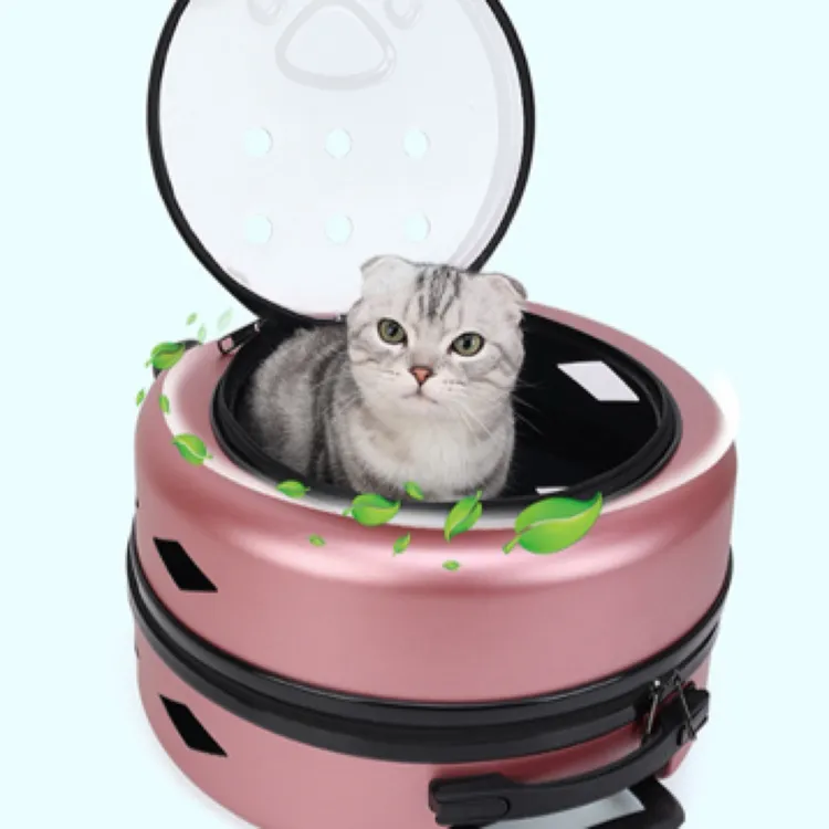 宠物外出便携透明太空舱猫包大容量拉杆箱