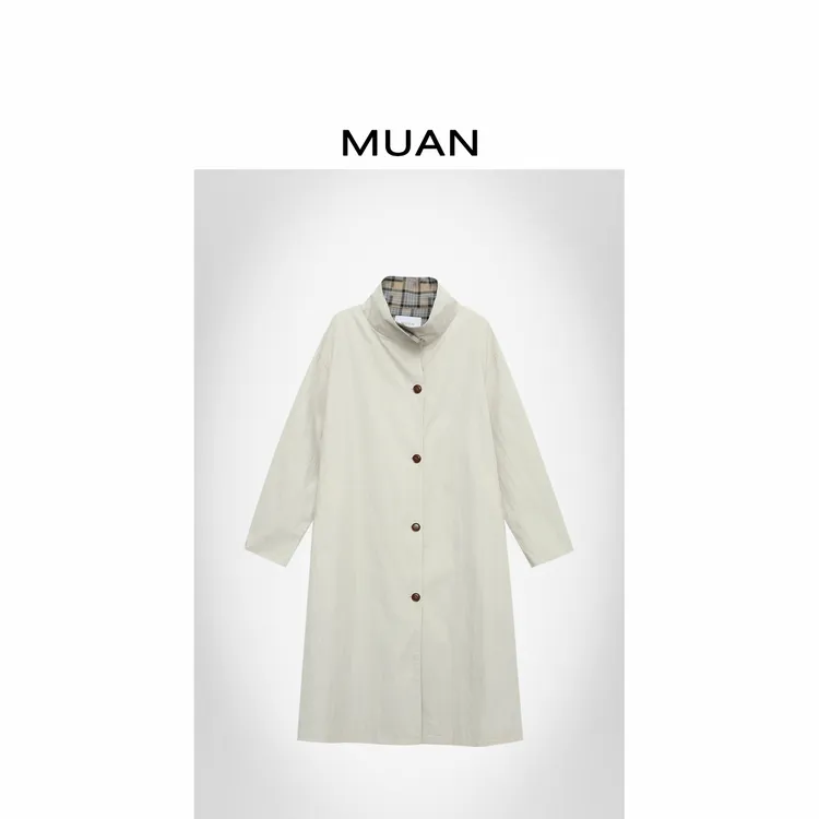 木岸MUAN:《唐顿庄园风衣》定制老钱静奢风衣外套上衣女CQ-YJ-25003