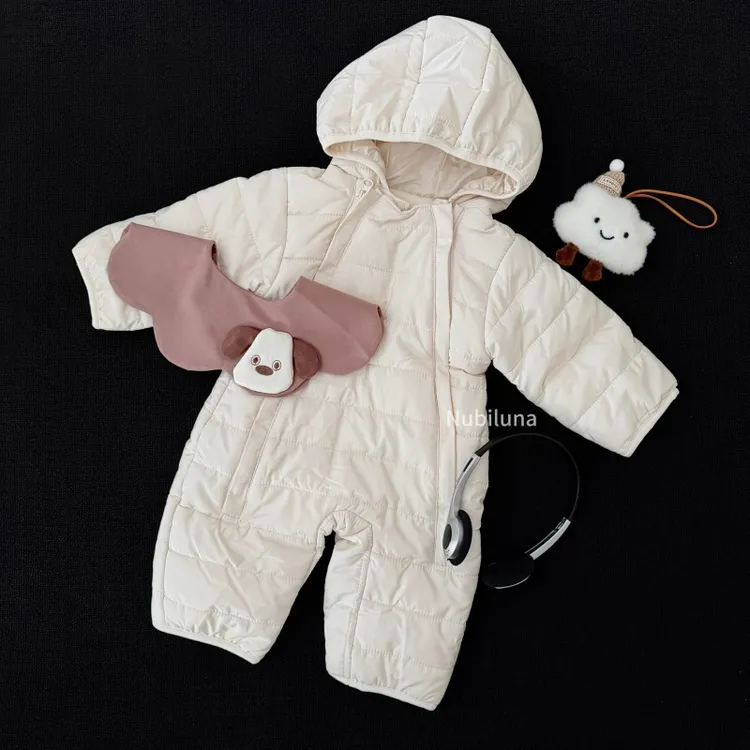 暖暖小卫士｜Nubiluna婴儿冬季双拉链加绒加厚外出服连体衣外套
