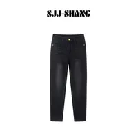 SJJ-SHANG【救星】进口土耳其面料烟管裤高腰显瘦牛仔裤q135454p