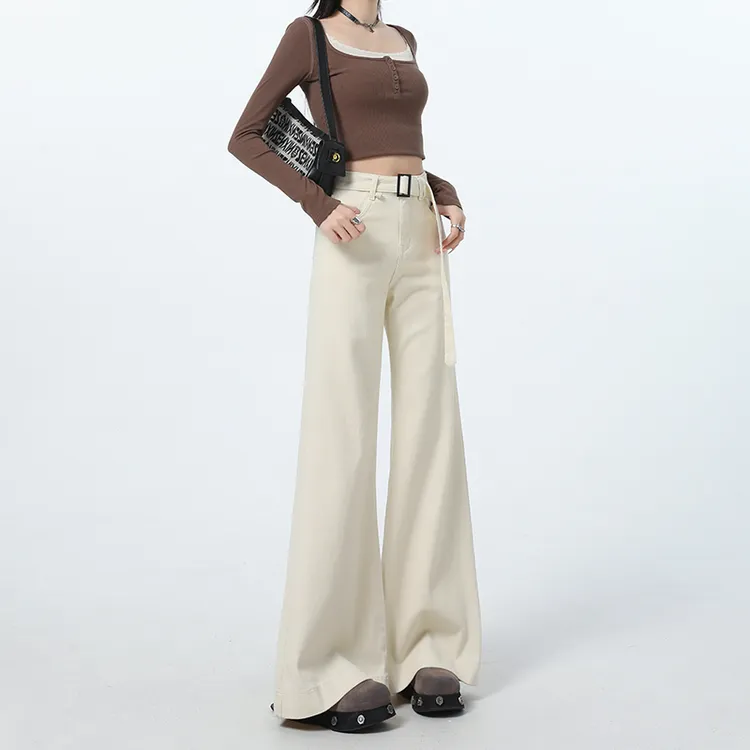 阔腿裤高腰宽松显瘦牛仔长裤女新款垂感百搭休闲裤夏季春秋薄