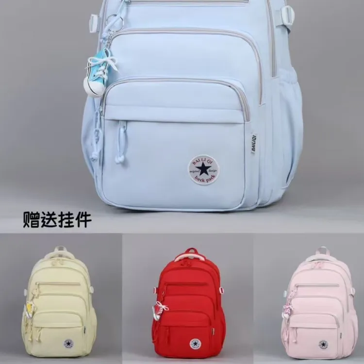 休闲休闲风男女通用包包超轻双肩包女童学院风ins风