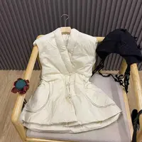 秋冬新中式盘扣90白鸭绒羽绒马甲复古文艺百搭羽绒背心女W5179