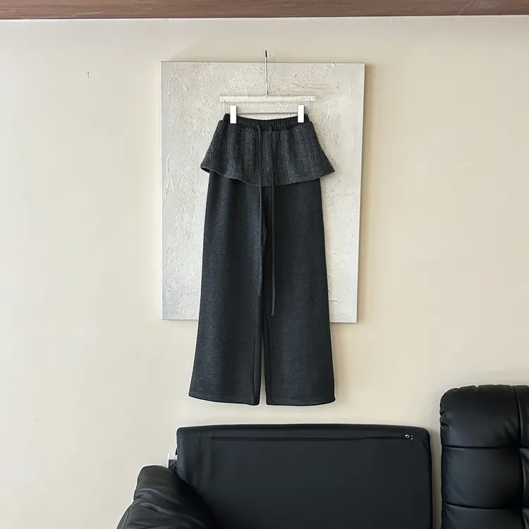 赵小小【长裤酷盖 真的超时髦的裤子～】9678 编织针织直筒裤系带女