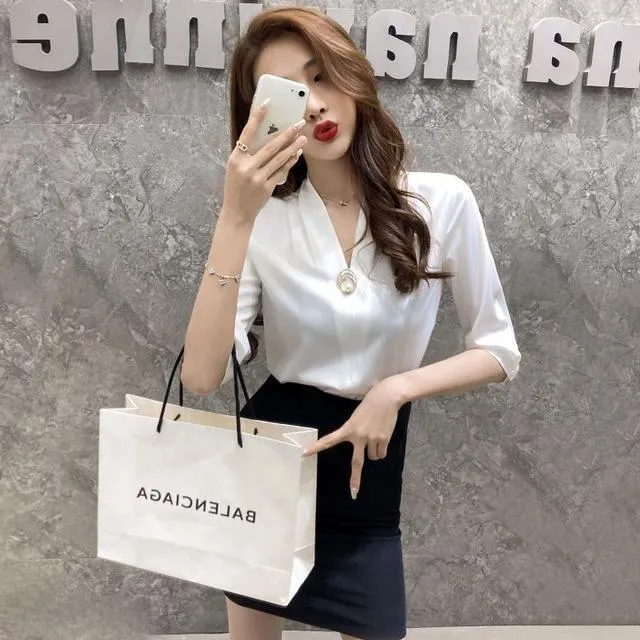 【现货】前台接待职业装套装2024春夏工作服大学生面试OL气质南航空