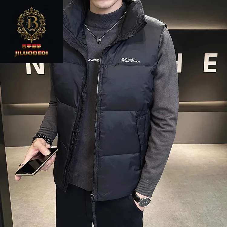 羽绒马夹男士潮牌时尚轻薄马甲秋冬季羽绒服背心保暖外穿休闲坎肩