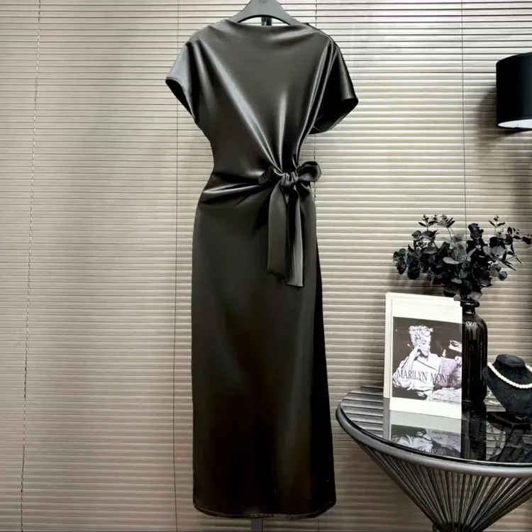 【简优专属】008设计款酸酸连衣高级贵气奢华缎面连衣裙高订款