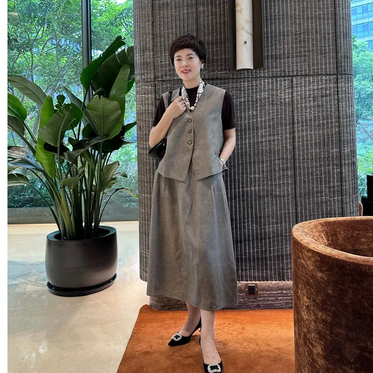 休闲风时尚套装显瘦女装复古夏季宽松套装拼接休闲