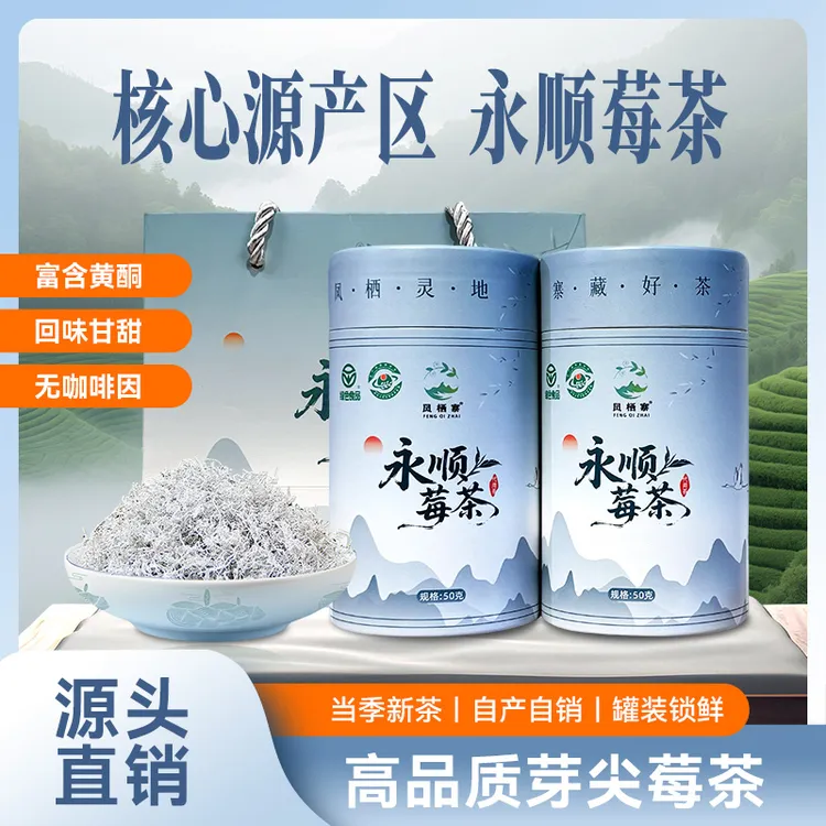 凤栖寨莓茶张家界2025新茶正宗高山龙须嫩芽莓茶藤茶永顺莓茶罐装