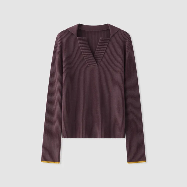 【冬姐自主品牌】VOR 100绵羊毛14g 2条纱3*2坑底密针织衫V25300506