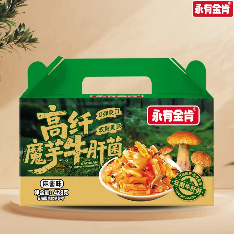 高纤魔芋爽牛肝菌礼盒麻酱味办公室休闲解馋追剧小零食香辣味美食