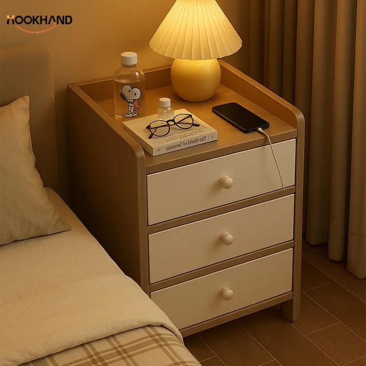 小型床头柜家用卧室床边收纳柜三抽储物柜子简易床头置物架床边柜