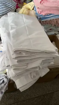 《兵哥外贸》3楼50×80白色涤棉无拉链枕芯套 发2对 微瑕疵