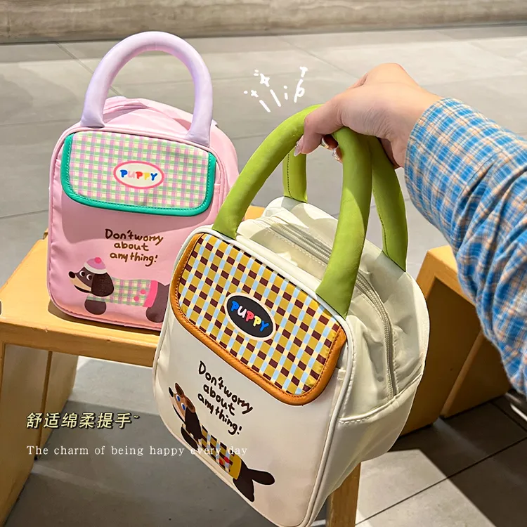 大容量新款饭盒袋便当包手提便携保温包上班族学生党饭盒袋子通勤