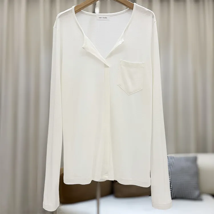 zaw大码女装体感舒服面膜T恤女显瘦内搭打底衫长袖胖mm上衣/25397
