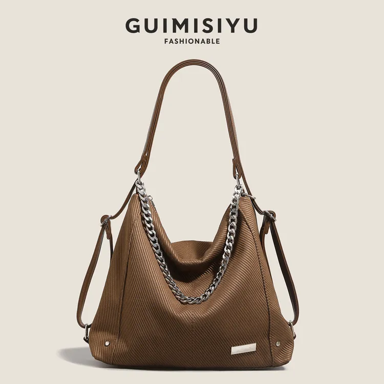 GUIMISIYU双肩包包女2025新款高级感大容量上班通勤单肩包托特包