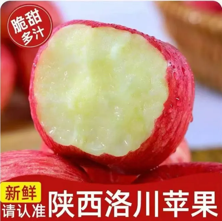 （4.5斤-5斤）陕西洛川红富士苹果新鲜采摘脆甜多汁产地直发