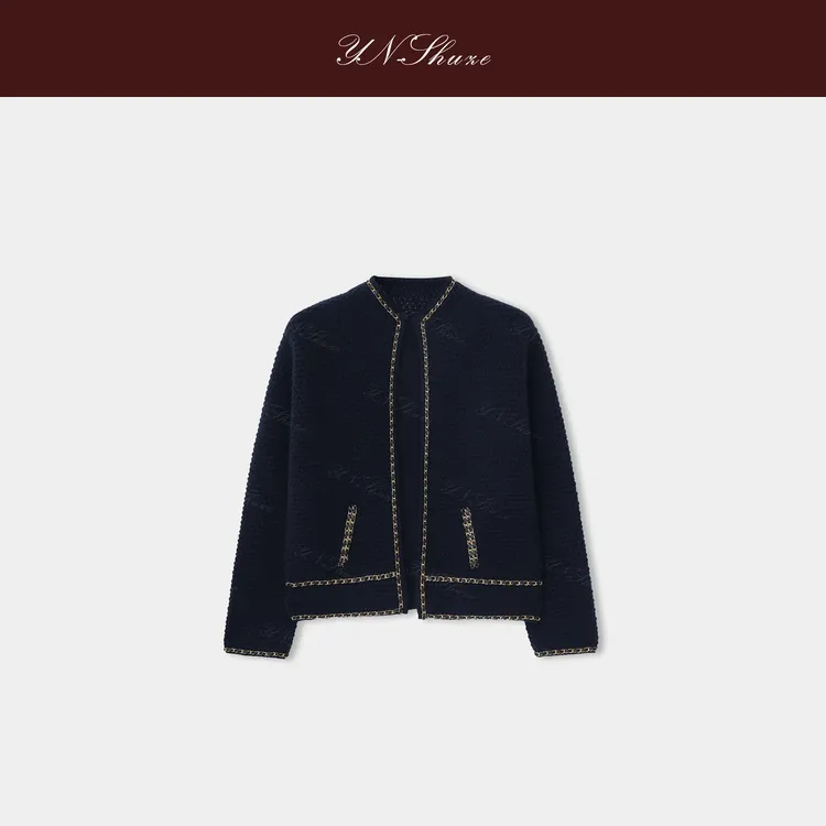 YN-SHUZE设计师秋冬山羊绒开衫短款外套SZ-YNB-WT0337