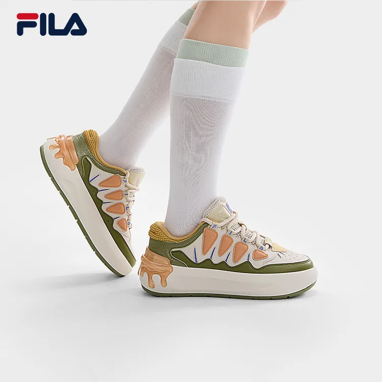 FILA 斐乐官方女鞋秋季新款板鞋萝卜鞋厚底面包鞋休闲鞋运动鞋子
