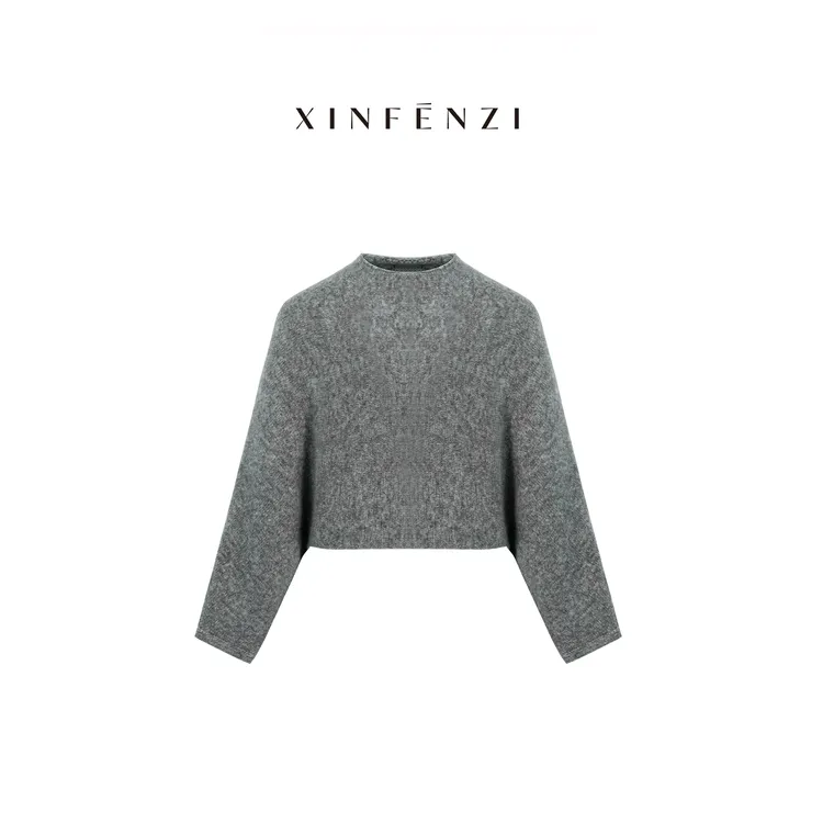 【小斗篷】XINFENZI 真丝羊绒高领软糯叠穿利器小斗篷 51268